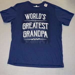 Men’s 2XL Navy Blue T-Shirt World’s Greatest Granpa Bella+Canvas